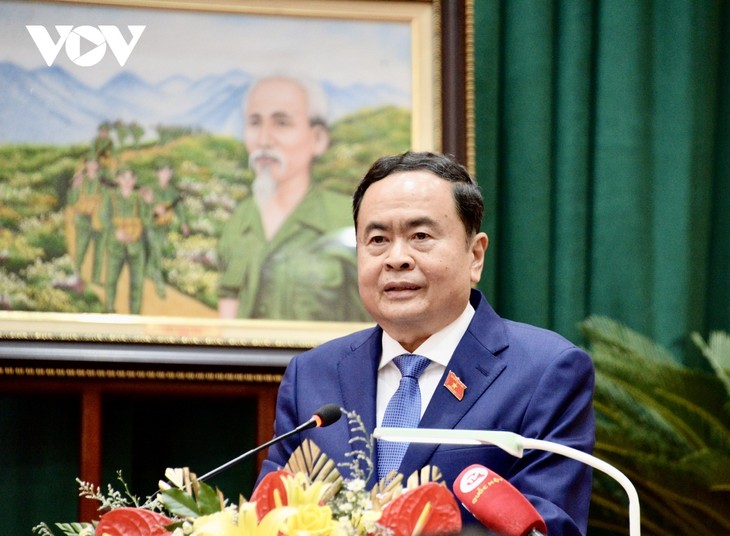 Ketua MN Tran Thanh Man Melakukan Kunjungan dan Temu Kerja dengan Kodam 9 - ảnh 1