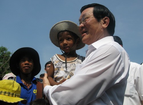 Le président Truong Tan Sang s'est rendu dans la province de Ninh Thuan  - ảnh 1