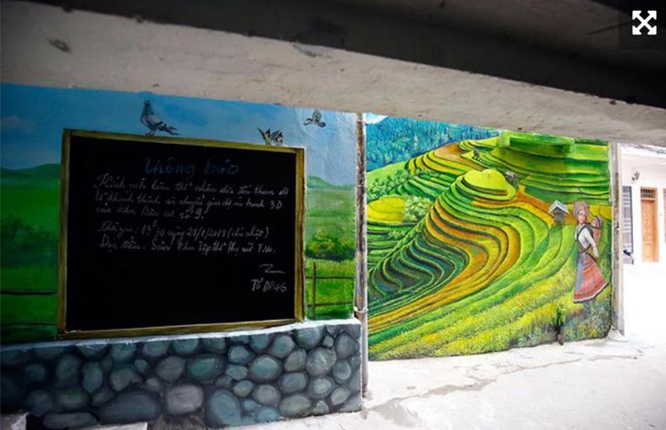 Murals change life in Hanoi's residential areas - ảnh 1