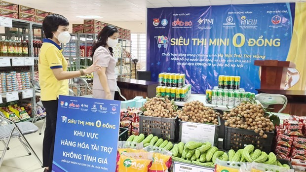 “Zero dong” stores support pandemic-hit people in Hanoi - ảnh 1