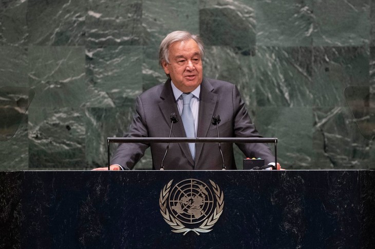 UN chief warns of a divided, polarized world at General Assembly opening  - ảnh 1