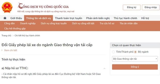 Hanoi allows convert of int’l driving licences online - ảnh 1