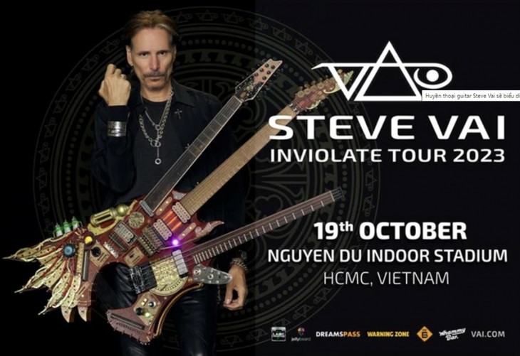 American guitarist Steve Vai to bring Inviolate World Tour to Vietnam - ảnh 1