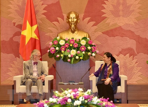Wakil Harian Ketua MN Vietnam, Tong Thi Phong menerima mantan Sekjen IPU - ảnh 1