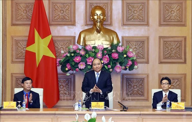 PM Nguyen Xuan Phuc melakukan temu kerja dengan Pengurus Besar Liga Pemuda Komunis Ho Chi Minh  - ảnh 1