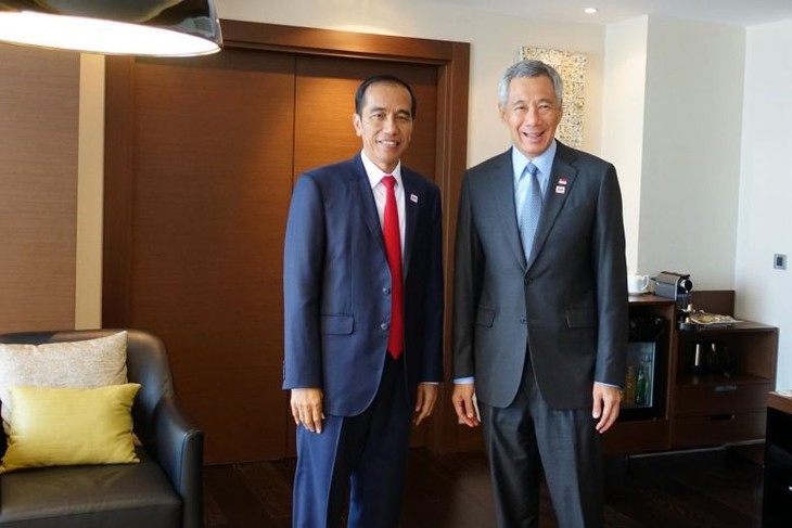 Presiden Indonesia melakukan kunjungan di Singapura - ảnh 1