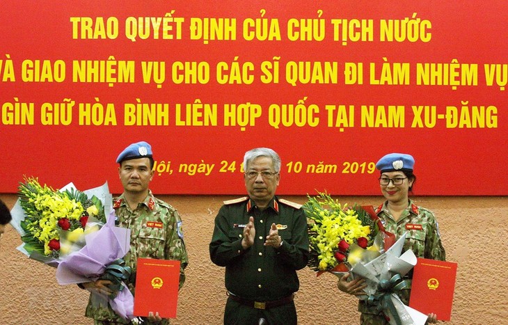 Ada lagi 2 perwira Vietnam bertugas menjaga perdamaian di Perutusan Sudan Selatan - ảnh 1