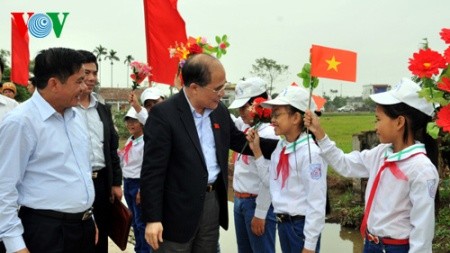 Parlamentspräsident beteiligt sich am Tag der nationalen Solidarität in Thai Binh - ảnh 1