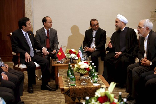 Staatspräsident Truong Tan Sang trifft Spitzenpolitiker anderer Länder beim Asien-Afrika-Gipfel - ảnh 1