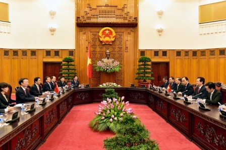 Premierminister Nguyen Tan Dung trifft Chinas Vize-Premierminister Zhang Gaoli - ảnh 1