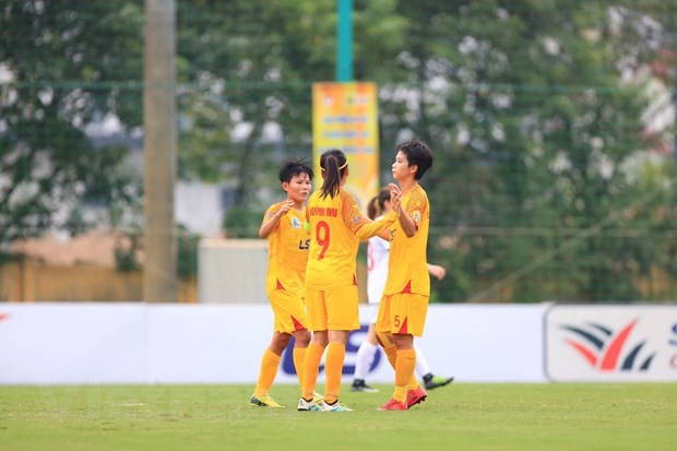 Klub Ho-Chi-Minh-Stadt 1 gewinnt das Hinspiel der Fußballnationalmeisterschaft der Frauen 2020 - ảnh 1