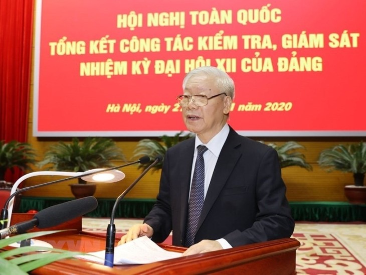 KPV-Genralsekretär, Staatspräsident Nguyen Phu Trong nimmt an der Bilanzkonferenz der Partei teil - ảnh 1