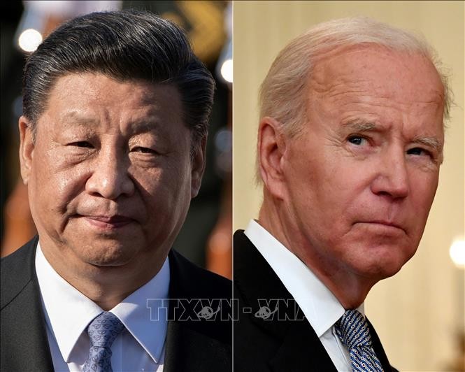 US-Präsident Joe Biden und Chinas Staatspräsident Xi Jinping beginnen einen Online-Gipfel - ảnh 1