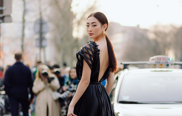 Vietnamesische Schönheitsköniginnen und Zweitplatzierte hatten einen beeindruckenden Auftritt bei der Paris Fashion Week - ảnh 1