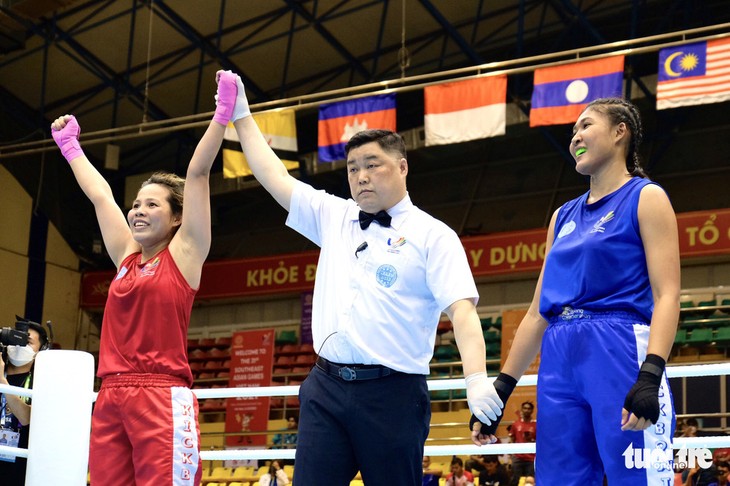 Fünf vietnamesische Sportler werden für die Goldmedaille im Kickboxen bei den 31. SEA Games kämpfen - ảnh 1
