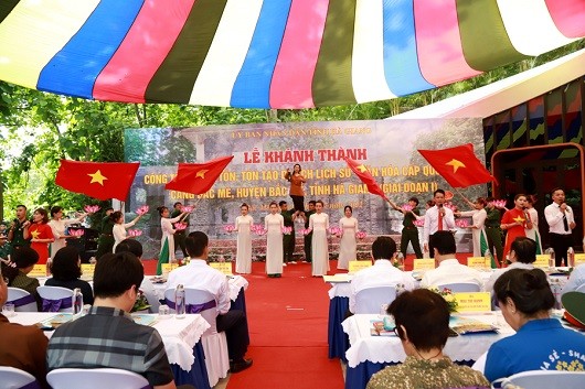 Einweihung der Einrichtung zur Restaurierung der historischen Gedenkstätte Cang Bac Me in der Provinz Ha Giang - ảnh 1