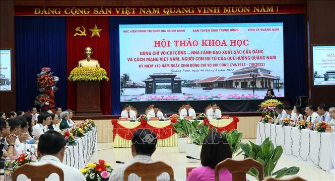 Wissenschaftliches Seminar „Vo Chi Cong – ein ausgezeichneter Leiter der vietnamesischen Partei und Revolution“ - ảnh 1