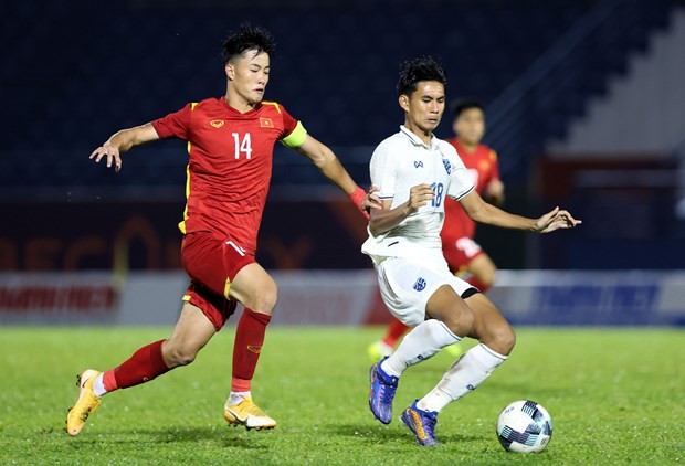 Vietnamesisches U19-Team besiegt Thailand und erreicht das Finale des internationalen U19-Turniers 2022 - ảnh 1