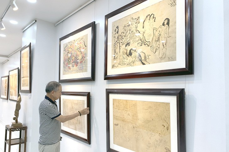 Ausstellung von Skizzen des Malers Nguyen Gia Tri - ảnh 1