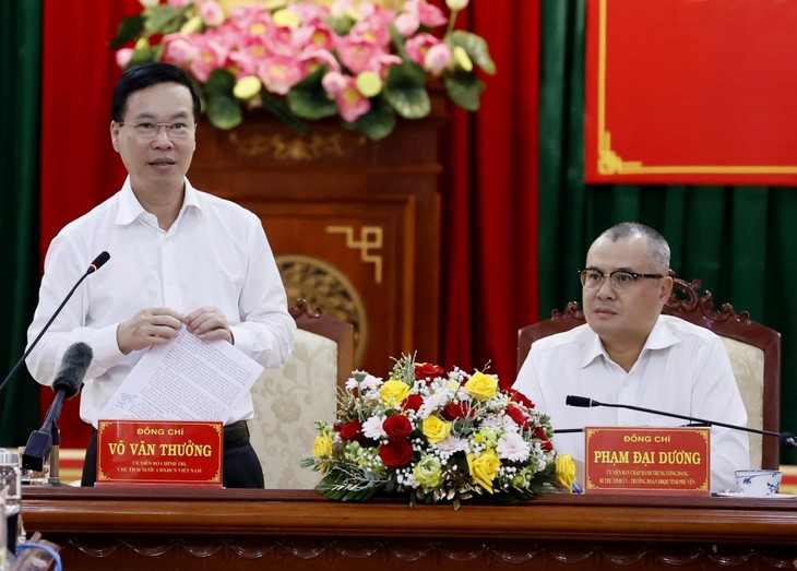 Staatspräsident Vo Van Thuong tagt mit Verwaltern der Provinz Phu Yen - ảnh 1