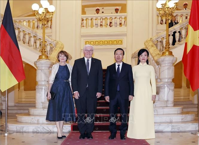 Staatspräsident Vo Van Thuong leitet ein Galadiner für den deutschen Bundespräsidenten - ảnh 1