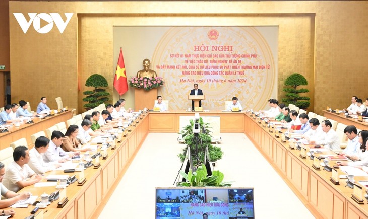 Premierminister Pham Minh Chinh leitet eine Konferenz zur Entwicklung von Anwendungen für Bevölkerungsdaten - ảnh 1