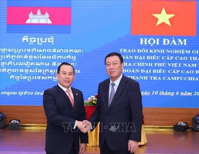 Zusammenarbeit zwischen der vietnamesischen Regierungsinspektion und dem kambodschanischen Inspektionsministerium  - ảnh 1