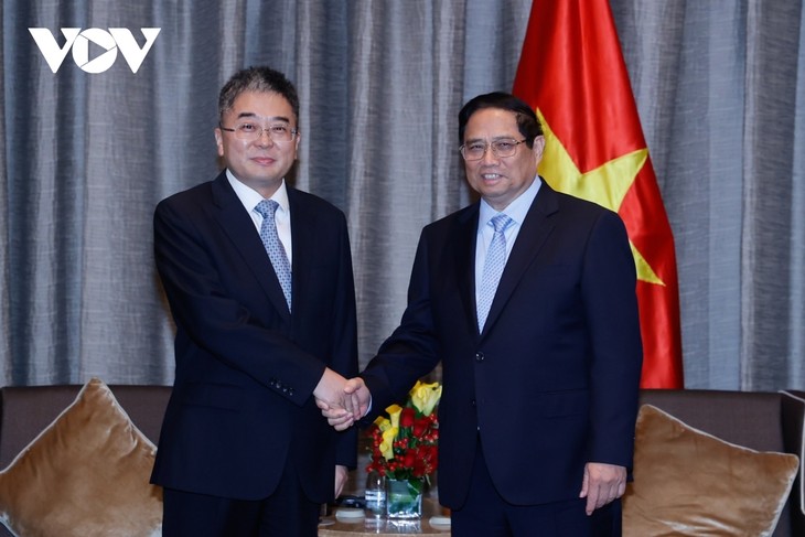 Premierminister Pham Minh Chinh empfängt Leiter einiger chinesischer Konzerne - ảnh 1