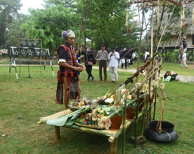 떠이응우옌 (Tây Nguyên) 소수민족 공동체, 마을 축제 의례 재현 - ảnh 1