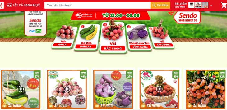 “온라인 베트남 농산물 시장”, Sendo 전자 상거래 시장에 등장 - ảnh 1