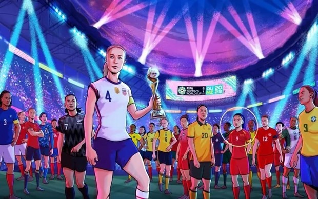 후인 느, 2023 FIFA 여자 월드컵 결승전 포스터에 등장 - ảnh 1