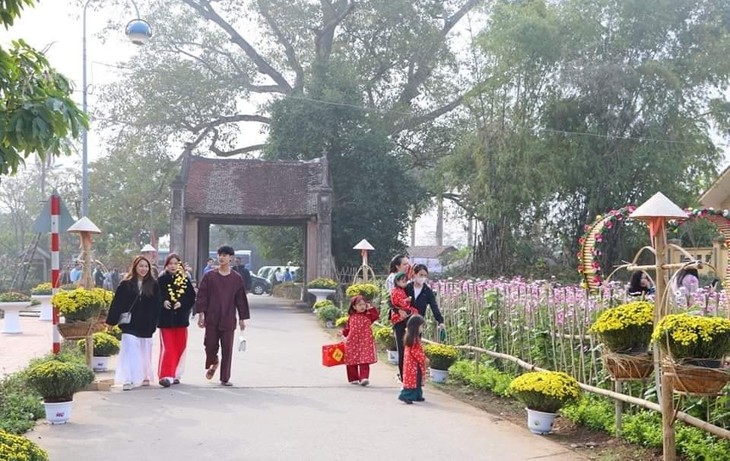 드엉럼 고대 마을의 2024년 ‘베트남 마을의 설’ 프로그램 개최 - ảnh 1