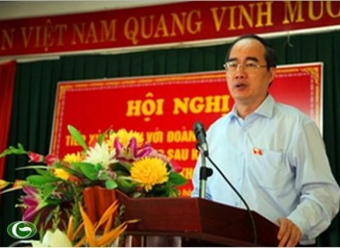 ឧបនាយករដ្ឋមន្ត្រី Nguyen Thien Nhan ជួប​ប្រាស្រ័យជាមួយអ្នកបោះឆ្នោតខេត្ត​ Bac Giang  - ảnh 1