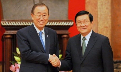 សកម្មភាពរបស់អគ្គលេខាធិការ អ.ស.ប. លោក Ban Ki Moon នៅវៀតណាម - ảnh 1