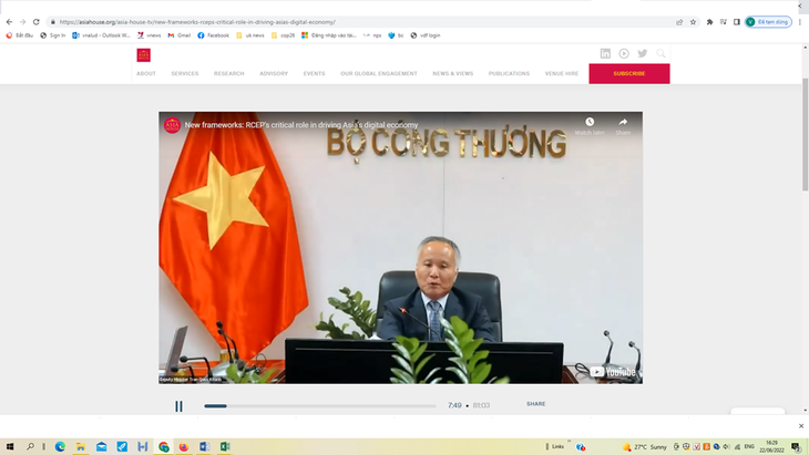 Vietnam Tegaskan Peran RCEP terhadap Perekonomian Digital Asia - ảnh 1