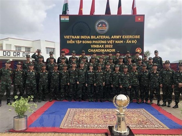 Penutupan Latihan Perang Bilateral Vietnam-India tentang Penjagaan Perdamaian 2022 - ảnh 1