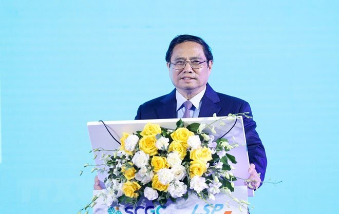 PM Pham Minh Chinh Hadiri Acara Peresmian Proyek Unsur Kompleks Petrokimia Bagian Selatan - ảnh 1