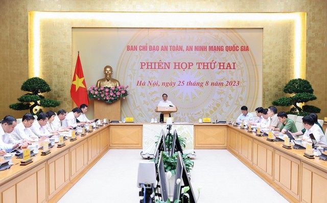 PM Vietnam, Pham Minh Chinh Memimpin Sidang Badan Pengarah Keselamatan dan Keamanan Siber Nasional - ảnh 1
