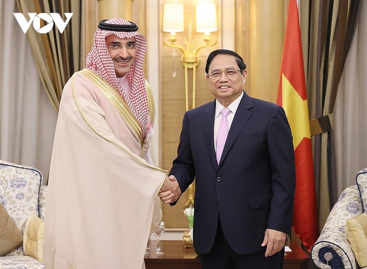 PM Pham Minh Chinh Terima Pimpinan Berbagai Grup dan Dana Investasi Besar di Arab Saudi - ảnh 2