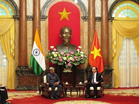 越南国家主席陈大光会见印度国防部长帕里卡尔 - ảnh 1