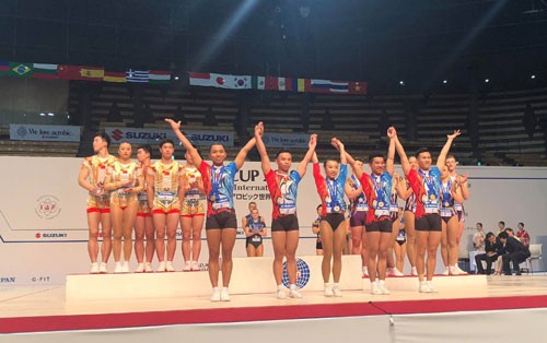 越南在2018世界有氧运动体操比赛中获得三枚金牌 - ảnh 1