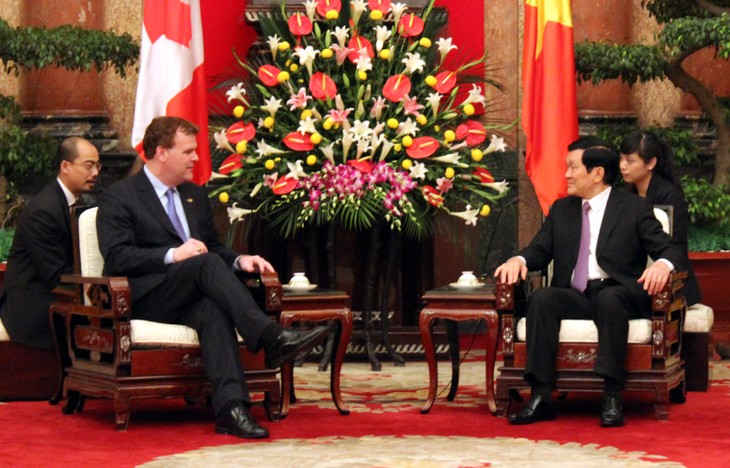 President Truong Tan Sang receives Canada’s Foreign Minister - ảnh 1