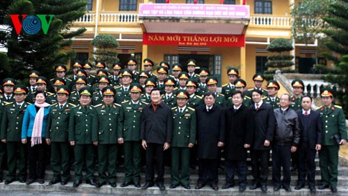 President Truong Tan Sang inspects border security in Lang Son - ảnh 1