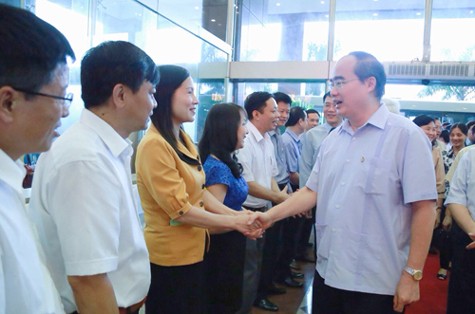 Fatherland Front President Nguyen Thien Nhan visits Quang Ninh province - ảnh 1