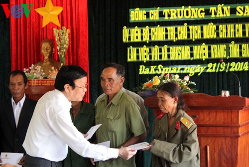 President Truong Tan Sang visits Gia Lai province - ảnh 1