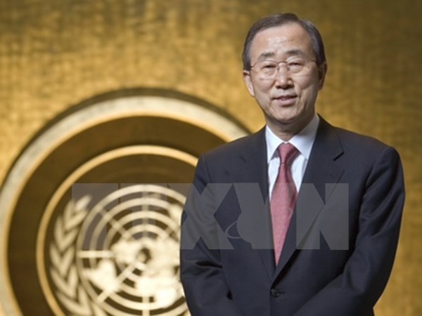 Party leader Nguyen Phu Trong receives UN Chief Ban Ki-moon - ảnh 1
