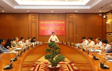 President chaired the 22nd session of the Central Steering Committee on Judicial Reform - ảnh 1