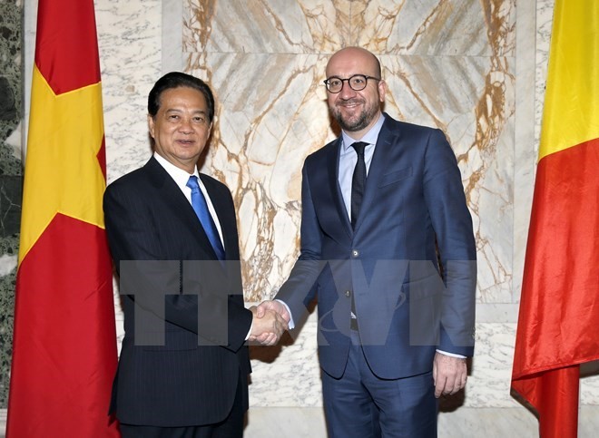 Vietnamese, Belgian PMs agree on initiatives for stronger ties - ảnh 1
