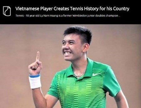 Vietnam’s tennis player highlighted on US website - ảnh 1