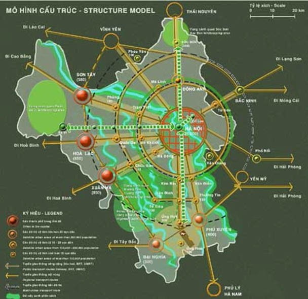 Adjustment to Hanoi zoning to 2030 and vision of 2050